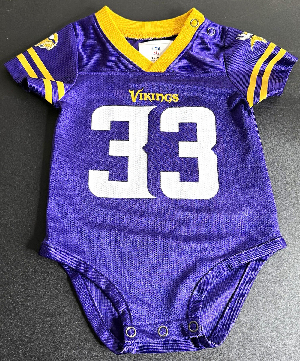 NFL Team Apparel Kids Minnesota Vikings #33 Cook Baby Bodysuit 3-6M Purple